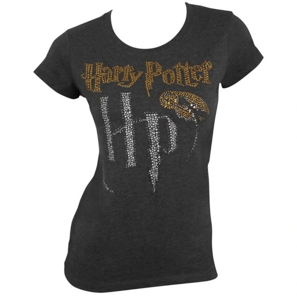 Harry Potter Glitter SZ Small T-shirt Grey Iconic Warner Bros. Universal Studios - Picture 2 of 5
